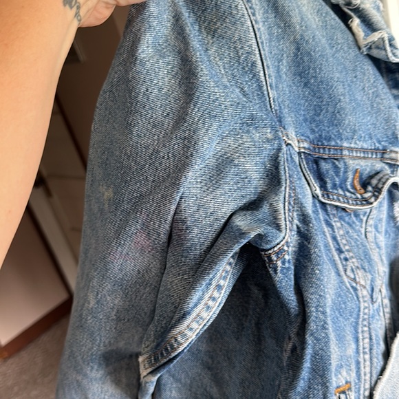 Levi’s 1980’s vintage distressed trucker jacket sz 46 - Picture 12 of 15